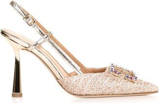 Embellished Detail Slingback Pumps