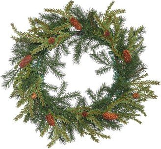 Hemlock-Angel Pine Artificial Christmas Wreath, Unlit