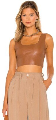 Faux Leather Crop Top