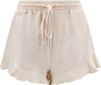 Summer Wren Linen Flared Cream Short