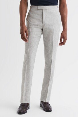 Wool Blend Puppytooth Trousers