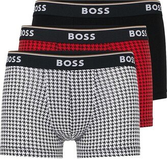 Three-pack of stretch-cotton trunks with logo waistbands-AA