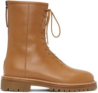 Tan Leather Combat Boots