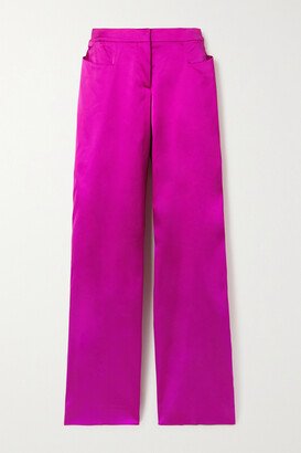 Duchesse Satin Wide-leg Pants - Pink