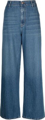 Wided-Leg Cotton Jeans