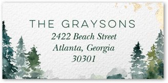 Address Labels: Watercolor Forest Address Label, White, Address Label, Matte