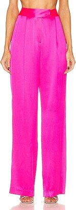 Wide Leg Trouser in Fuchsia