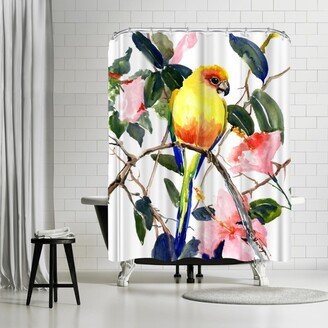 71 x 74 Shower Curtain, Conure by Suren Nersisyan