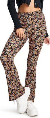 Crinkle Flare High Waist Pants