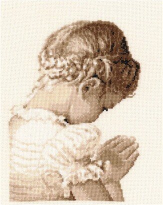 Vervaco Counted Cross Stitch Kit 8.4X11.2-Praying Girl (14 Count)