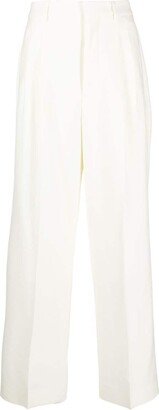 High-Waisted Flared Trousers-AG