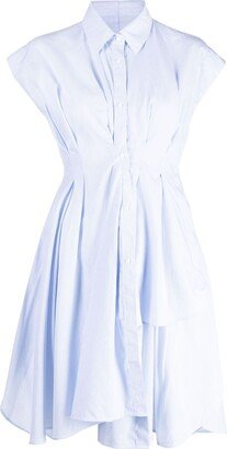 Ruffled Fitted-Waist Cotton Dress