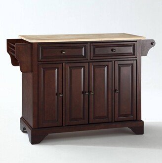 Lafayette Wood Top Full Size Kitchen Island/Cart Mahogany