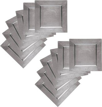 Set Of 12 Square Charger Plates