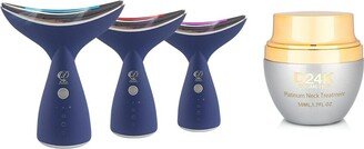 D24k 1.7Oz Neck Toner Pro - Toning & Tightening Neck Device Infrared Led & Platinum Neck Treatment