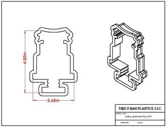 Fast Shipping Cake Banner 04 Cookie Cutter