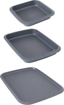 GEM Non-stick 3Pc Bakeware Set , Small Cookie Sheet, Cupcake Pan and Pie Pan