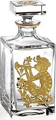 Golden Whisky Decanter with Gold Monkey