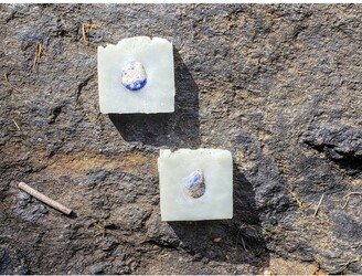 LifeStone Blue Logic Natural Crystal Massage Soap : Lemongrass Essential Oil, Blue Clay and Blue Quartz