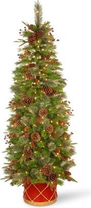 National Tree Company Pre-Lit Artificial Entrance Christmas Tree-AA