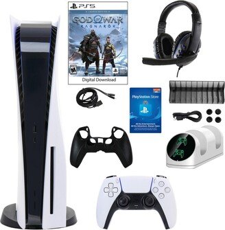 Playstation PS5 Gow: Ragnarok Console with $25 Psn Card and Kit