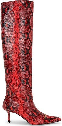 Viola Slouch Boot in Red