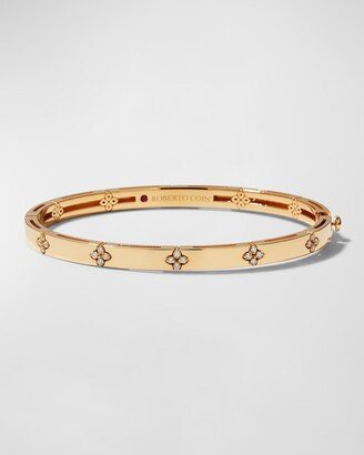 Love in Verona 18k Rose Gold Diamond Flower Bangle