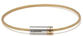 18kt Gold And Silver 9g Polished Bicolor Cable Bracelet