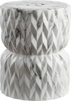 Chevron Drum Garden Stool