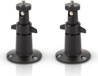 Wasserstein Adjustable Indoor and Outdoor Security Metal Wall Mount for Arlo Pro, Pro 2, Pro 3, Pro 4, Ultra, Ultra 2 Cameras (2 Pack, Black)