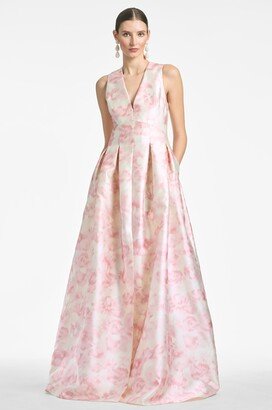 Brooke Gown - Blush Watercolor Floral