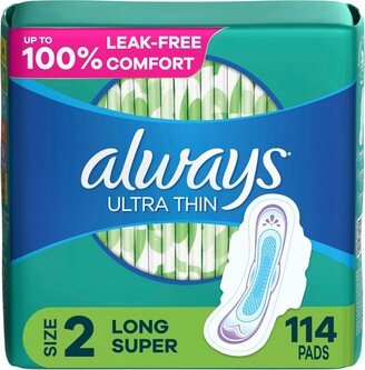 Always Ultra Thin Long with Wings Super Maxi Pads - Size 2