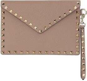 Garavani Rockstud Foldover Top Clutch Bag