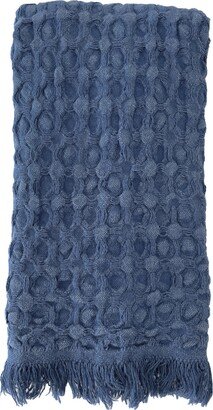 Anaya Home Deep Blue Turkish Cotton Waffle Hand Towel- Set of 2