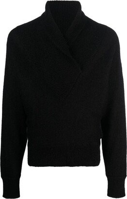 Shawl-Collar Mohair-Blend Jumper