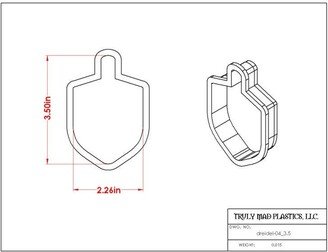 Fast Shipping Dreidel 04 Cookie Cutter, Cutter