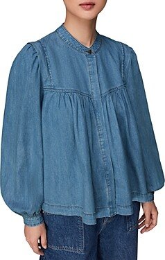 Mollie Chambray Denim Blouse