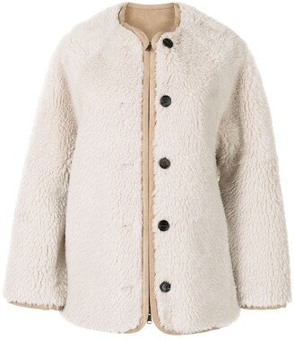 Faux-Shearling Oversized Jacket