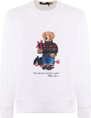 Bear Embroidered Crewneck Sweatshirt-AA