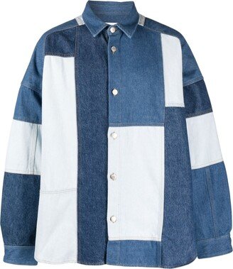 Patchwork Denim Shirt Jacket