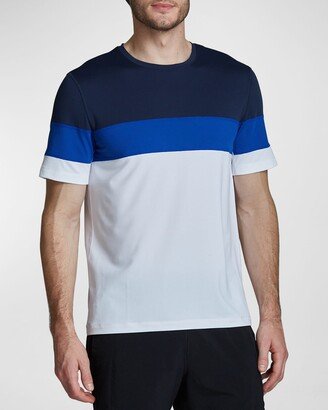 Men's Smash Striped Sport Mesh Tee