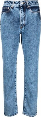 High-Rise Slim-Cut Jeans-AF