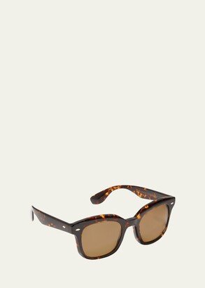 Brunello Cucinelli & Oliver Peoples Filu Polarized Oval Acetate Sunglasses