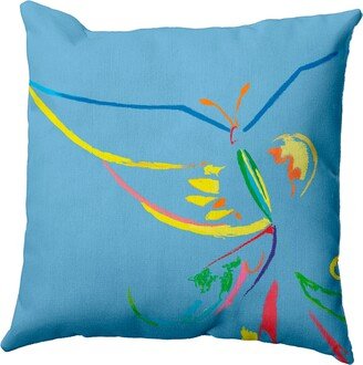 16 Inch Light Blue Decorative Abstract Throw Pillow