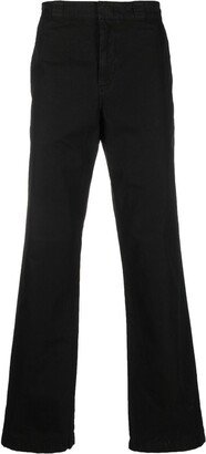 Straight-Leg Cotton Trousers-AJ