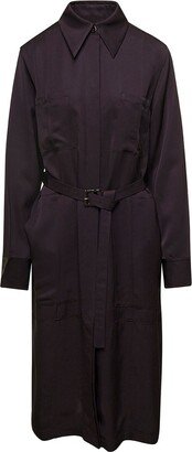 Single-Breasted Belted Tailored Coat