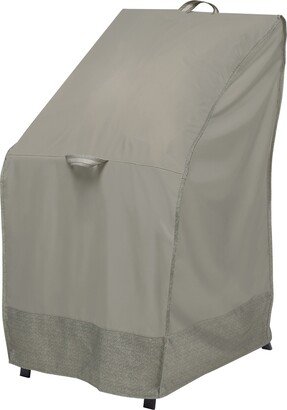 Weekend Water-Resistant 26 Inch Outdoor Stackable Chair Cover with Integrated Duck Dome, Moon Rock