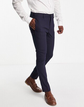 plain super skinny suit pants in navy