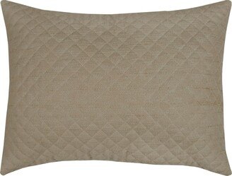 Donny Osmond Taupe Sham with Textured Diamond Weaving