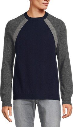 Colorblock Merino Wool & Cashmere Sweater